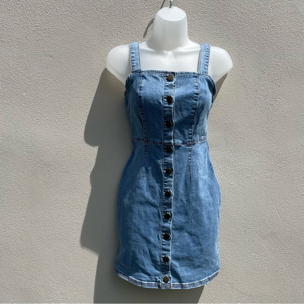Billabong Blue Denim Button-Down Dress